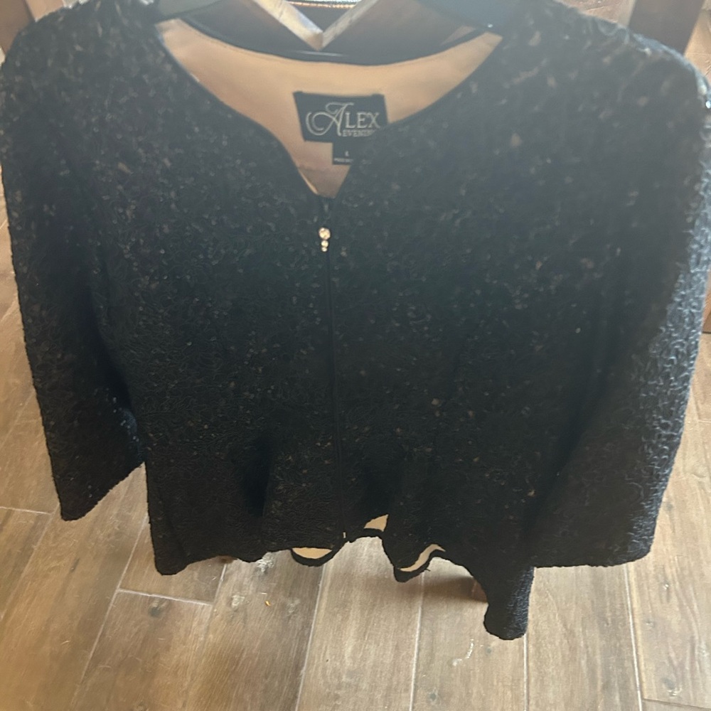 Alex Evenings Midnight Lace Jacket